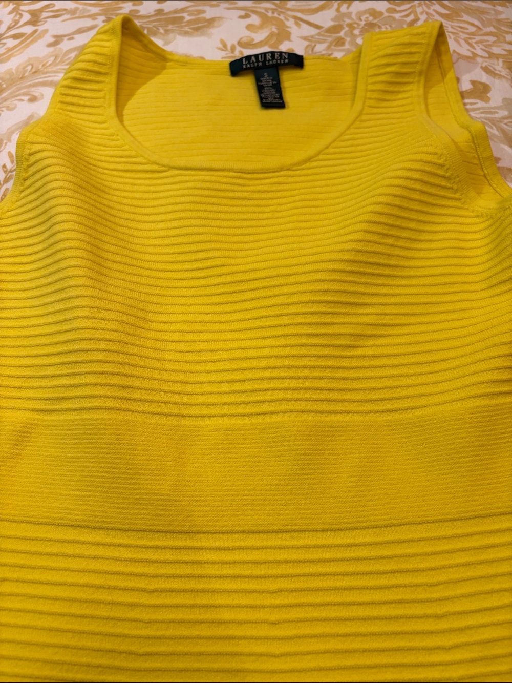 Lauren Ralph Lauren Bright Yellow Sleeveless Sheath Dress - Picture 5 of 6